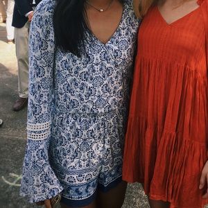 Hollister bell sleeve romper